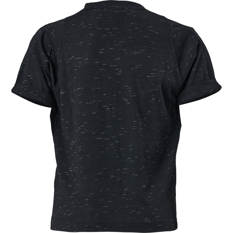 Tüdrukud Bos Tee Black Melange / Team Real Magenta