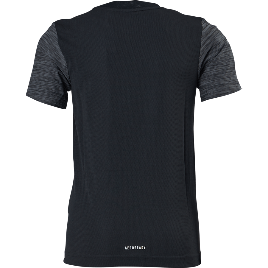 Boys Aeroready Heather Tee Black / Grey Four / White
