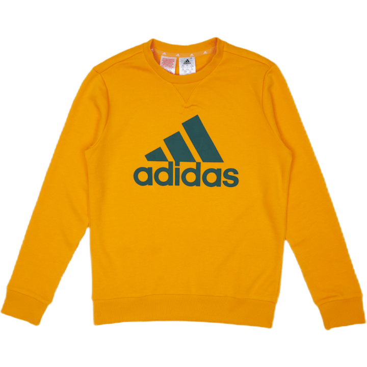 Adidas Jungen Essentials Big Logo Sweatshirt Semi Solar Gold / Collegiate Green