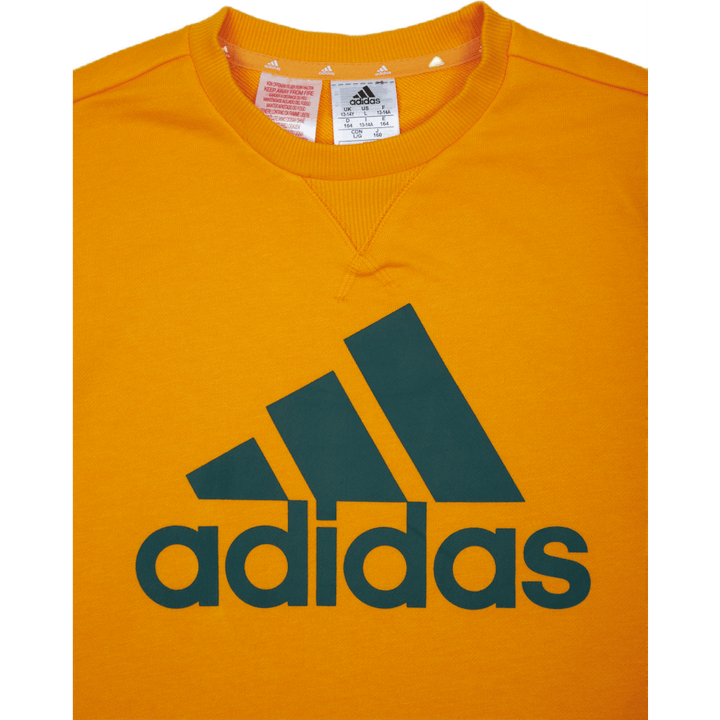 Adidas Jungen Essentials Big Logo Sweatshirt Semi Solar Gold / Collegiate Green