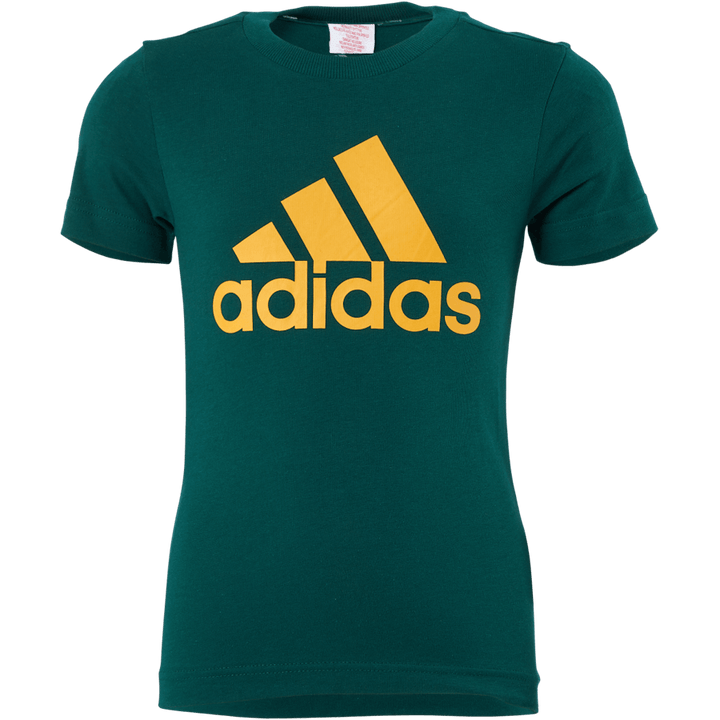 T-shirt Adidas Essentials Big Logo pour garçon, vert universitaire / or semi-solaire