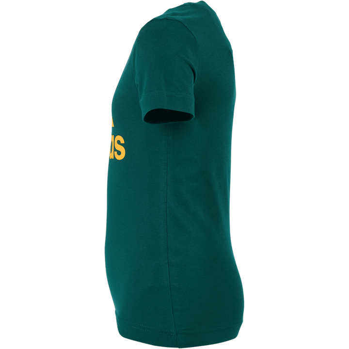 T-shirt Adidas Essentials Big Logo pour garçon, vert universitaire / or semi-solaire