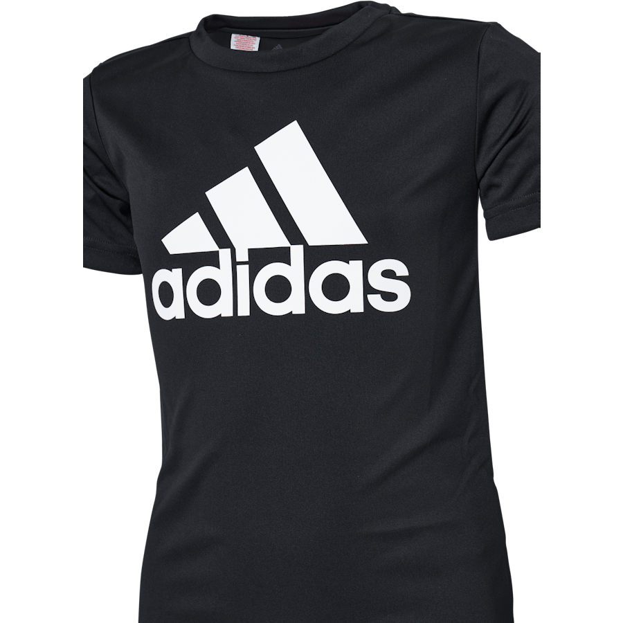Adidas Boys D2M Big Logo T-Shirt Black / White