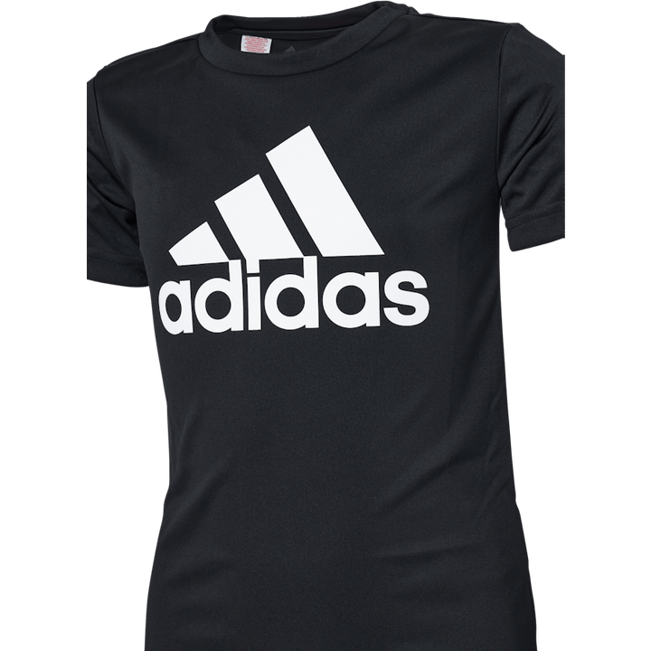 Adidas Boys D2M Big Logo T-Shirt Black / White