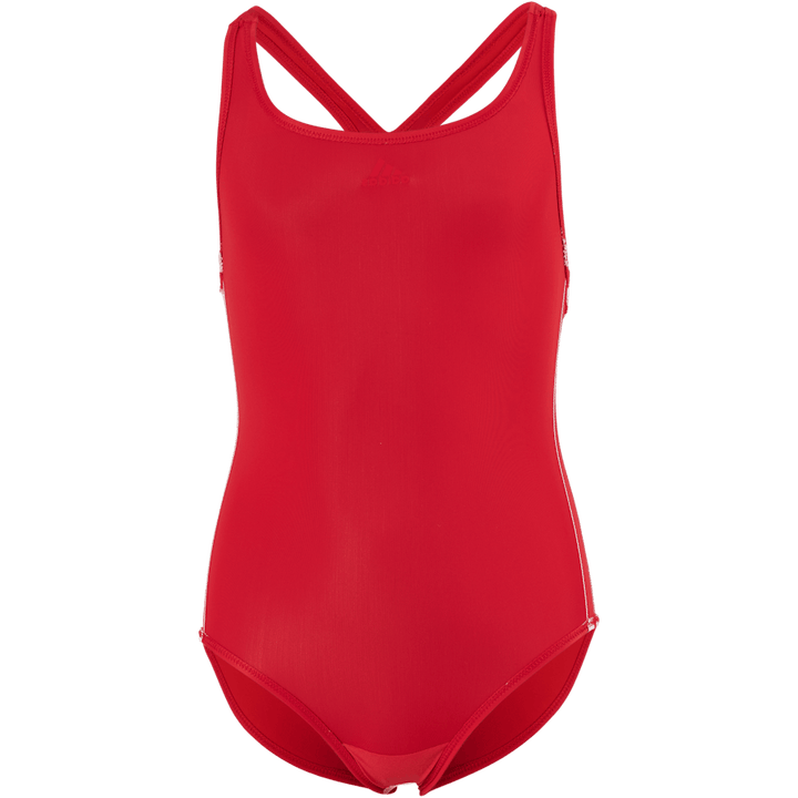 Athly V 3 prúžky Plavky Dievčatá Živo červená / biela