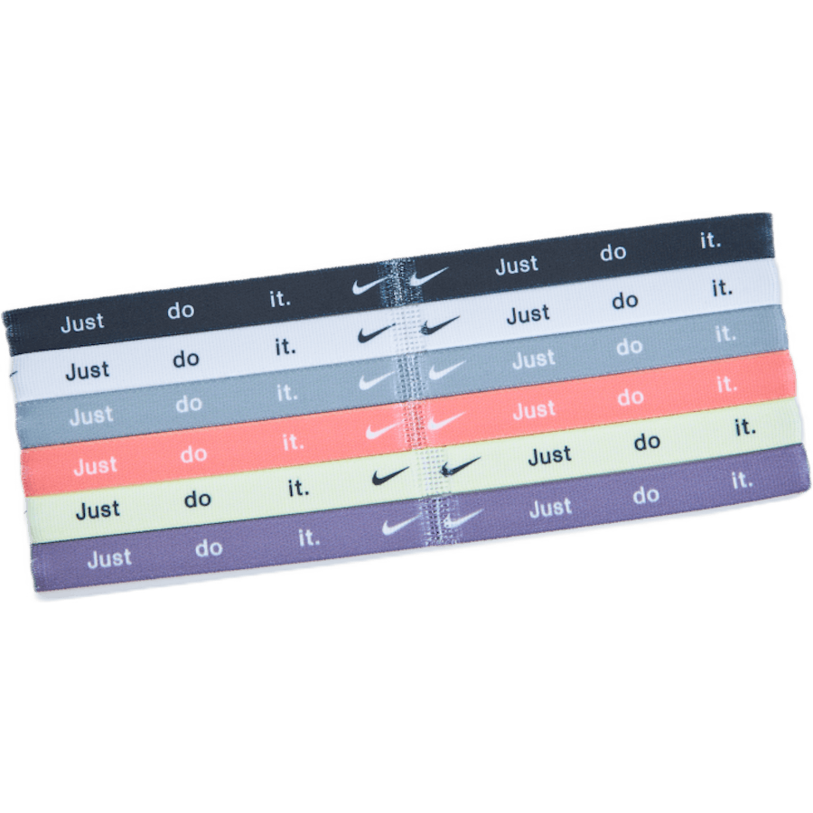 Nike Headbands 6 Pk Printed Black/white/particle Grey