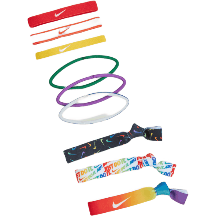 Nike Mixed Hairbands 9 Pk Pimento/orange Blaze/sunlight
