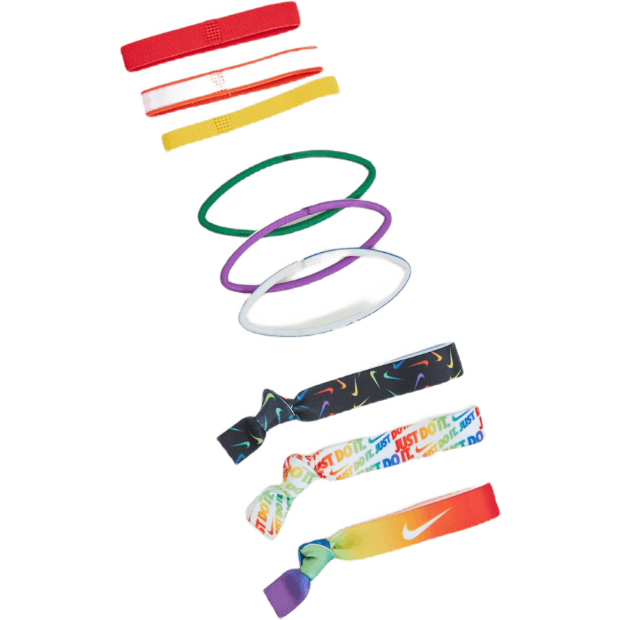 Nike Mixed Hairbands 9 Pk Pimento/orange Blaze/sunlight
