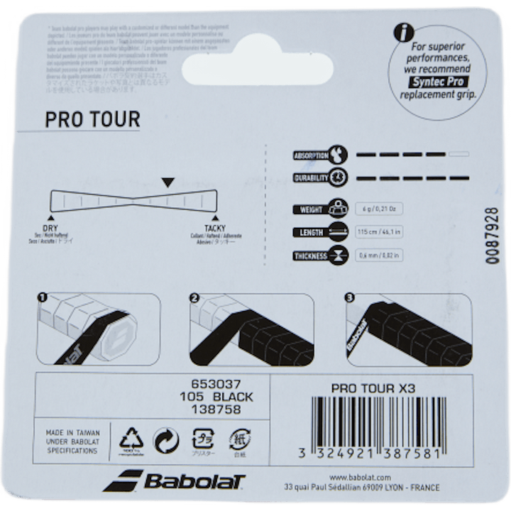 Pro Tour Grip 3-pack Black