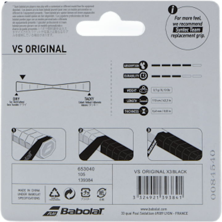 VS Grip Orginal 3-Pack black