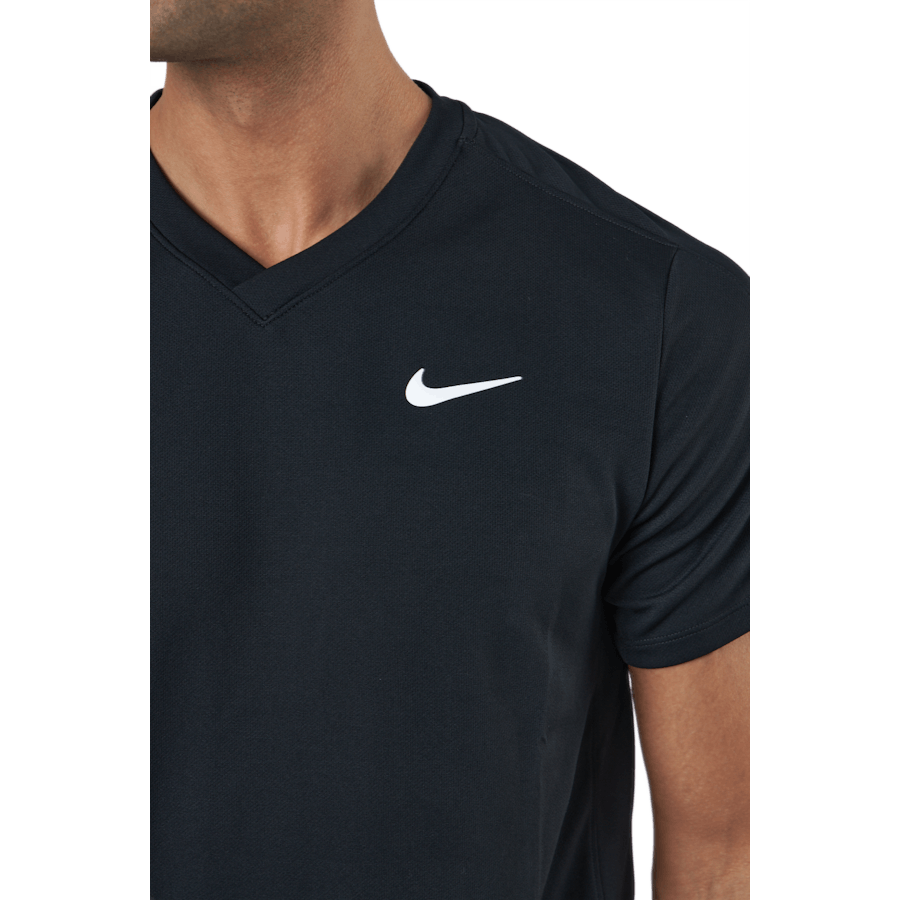 NikeCourt Dri-FIT Victory tennistop til mænd SORT/SORT/HVID