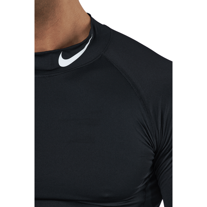 Nike Pro Dri-FIT Men's Tight Fit Long-Sleeve Top BLACK/WHITE