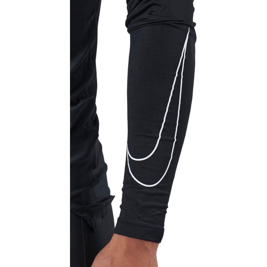 Nike Pro Dri-FIT Men's Tight Fit Long-Sleeve Top BLACK/WHITE