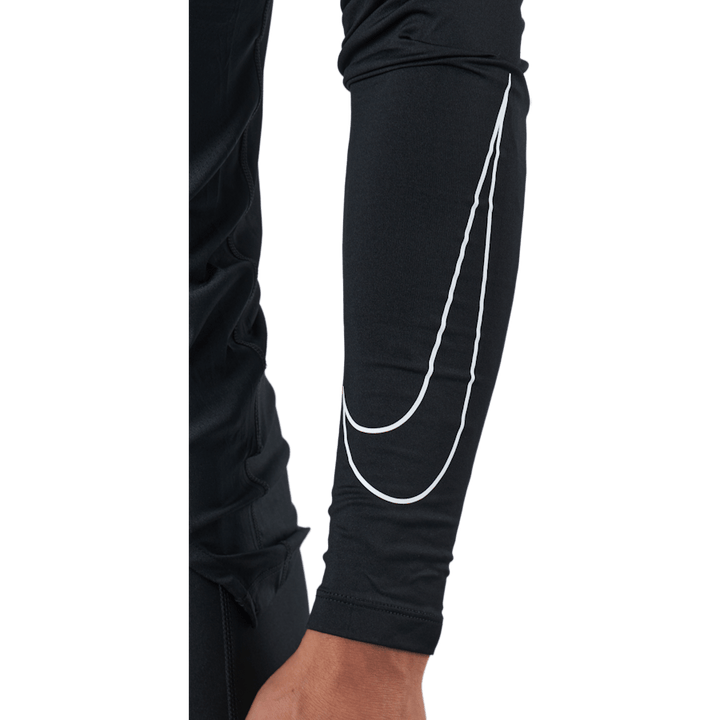 Nike Pro Dri-FIT Men's Tight Fit Long-Sleeve Top BLACK/WHITE