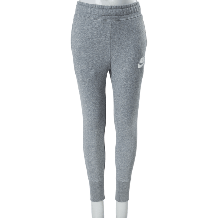 Sportswear Club Big Kids' (Girls') French Terry Pants CARBON HEATHER/WHITE