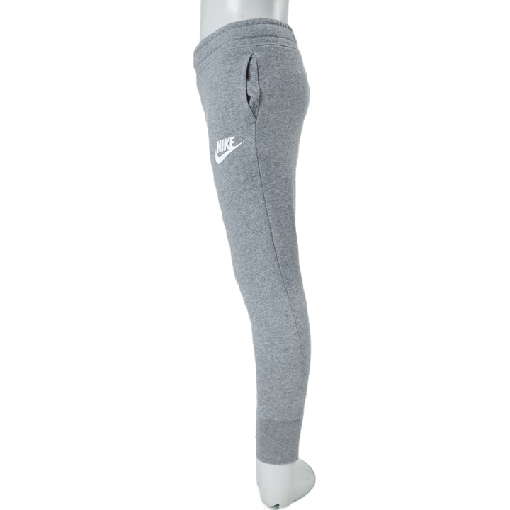 Sportswear Club Big Kids' (Girls') French Terry Pants CARBON HEATHER/WHITE