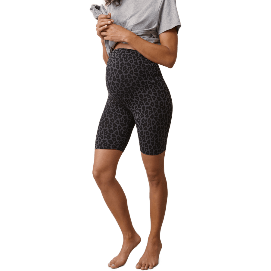 Oono Bicycle Shorts Leo Print Grey/black