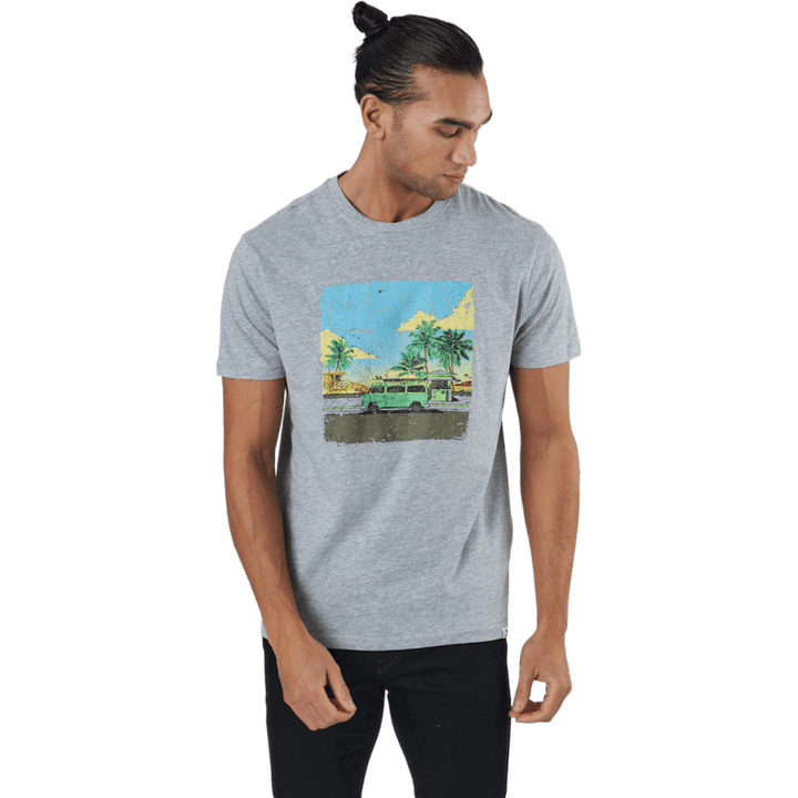 Rebel M Shortsleeve Tee Ljusgrå Melange
