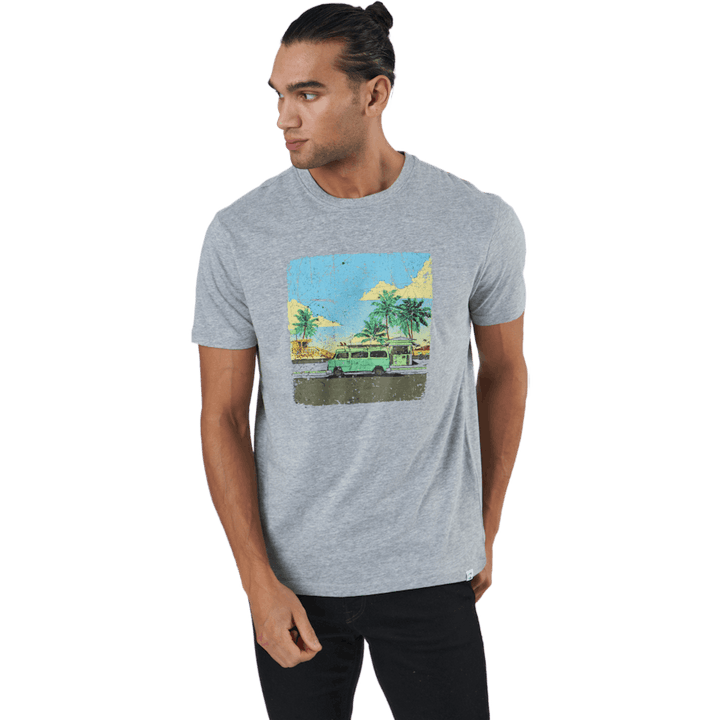 Rebel M Shortsleeve Tee Ljusgrå Melange