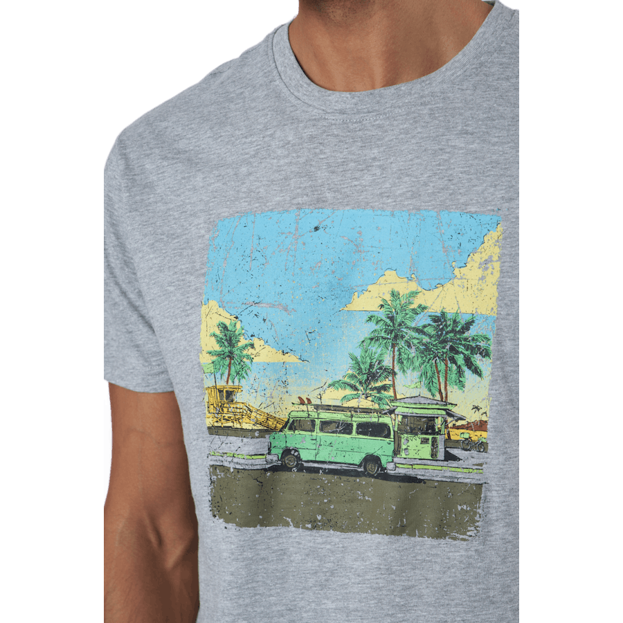 Rebel M Shortsleeve Tee Ljusgrå Melange