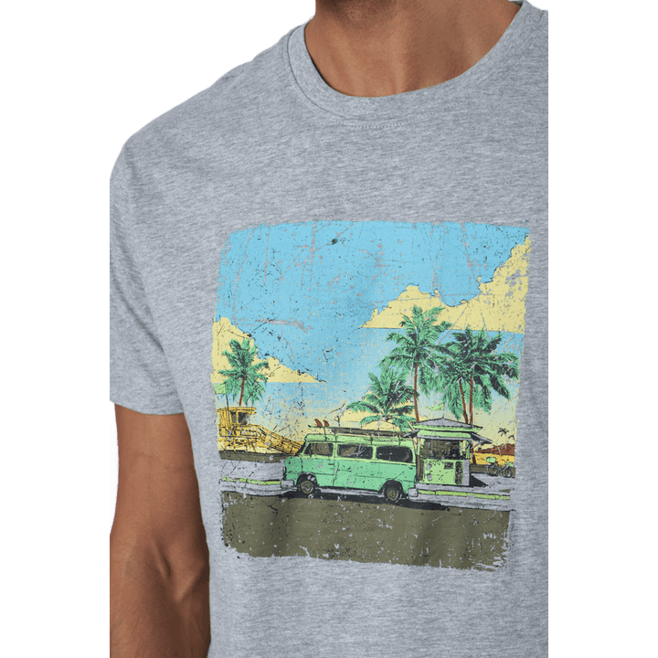 Rebel M Shortsleeve Tee Ljusgrå Melange