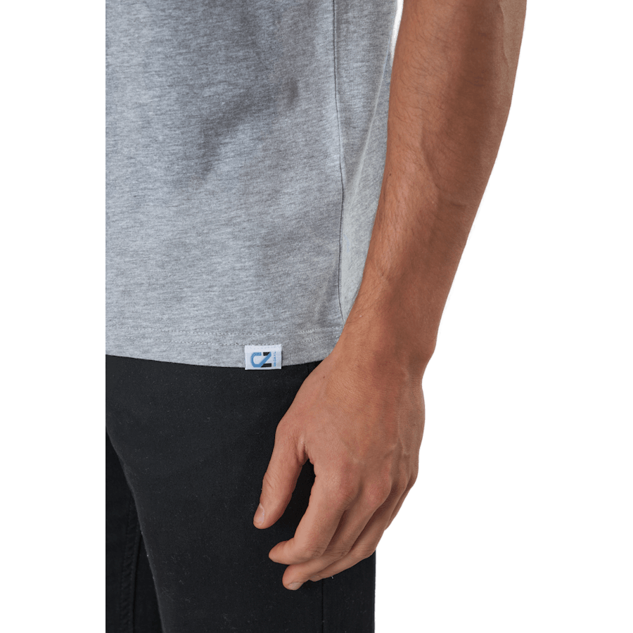 Rebel M Shortsleeve Tee Ljusgrå Melange