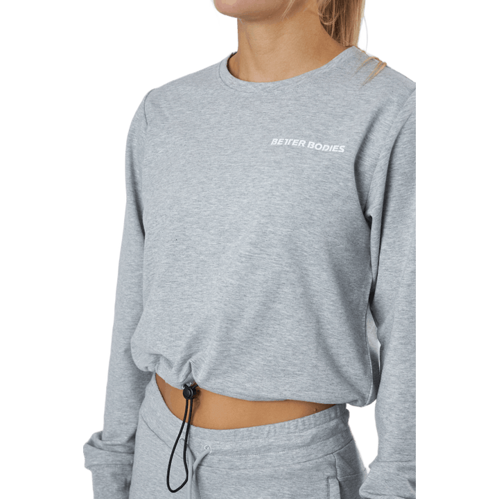 Impero Cropped Crew Grigio chiaro melange