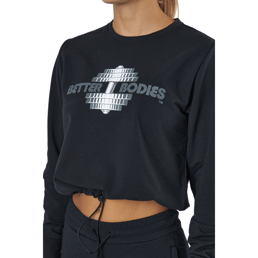 Crop impero stampato Cr nero