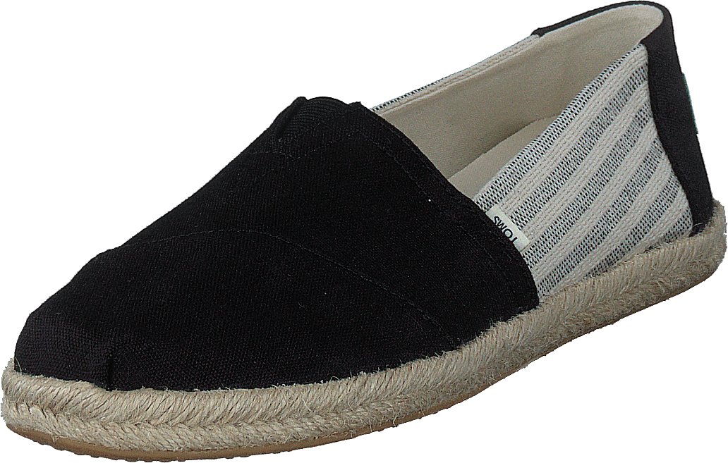 University Stripe Organic Cott Black