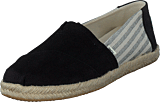 University Stripe Organic Cott Black