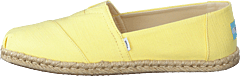 Tkaná podrážka z lana Slubby Banana Yellow