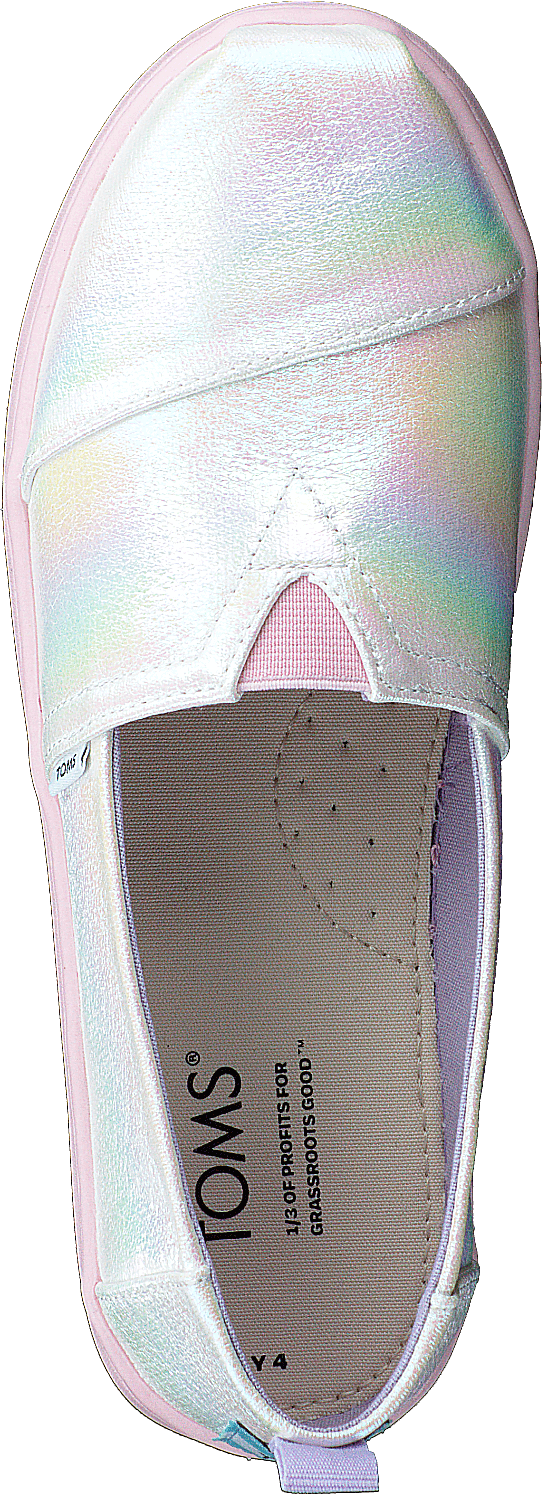 Classico a righe iridescenti bianco