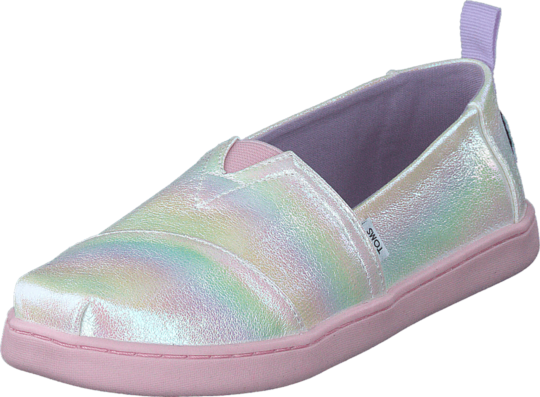 Classico a righe iridescenti bianco