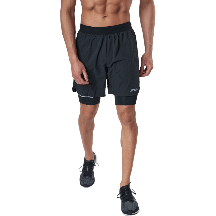 Aero 2-in-1 7 Inch Shorts Svart/silver Reflekterande