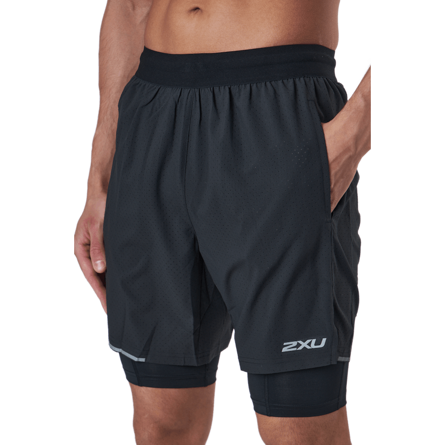 Aero 2-in-1 7 Inch Shorts Svart/silver Reflekterande