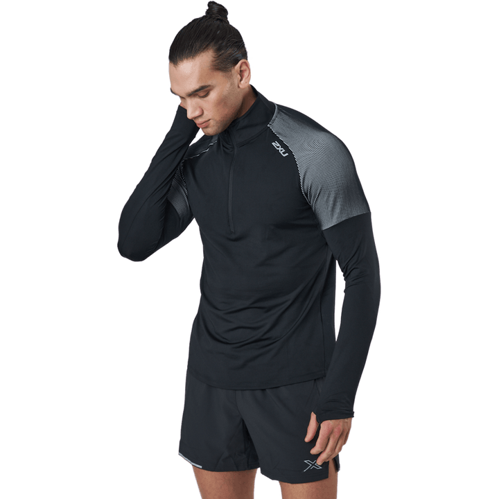Light Speed 1/2 Zip Black/silver Reflective