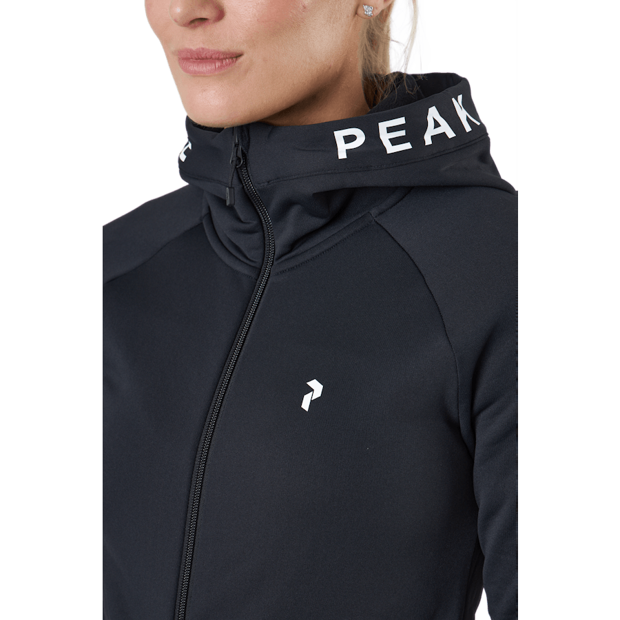 W Rider Zip Hood Black