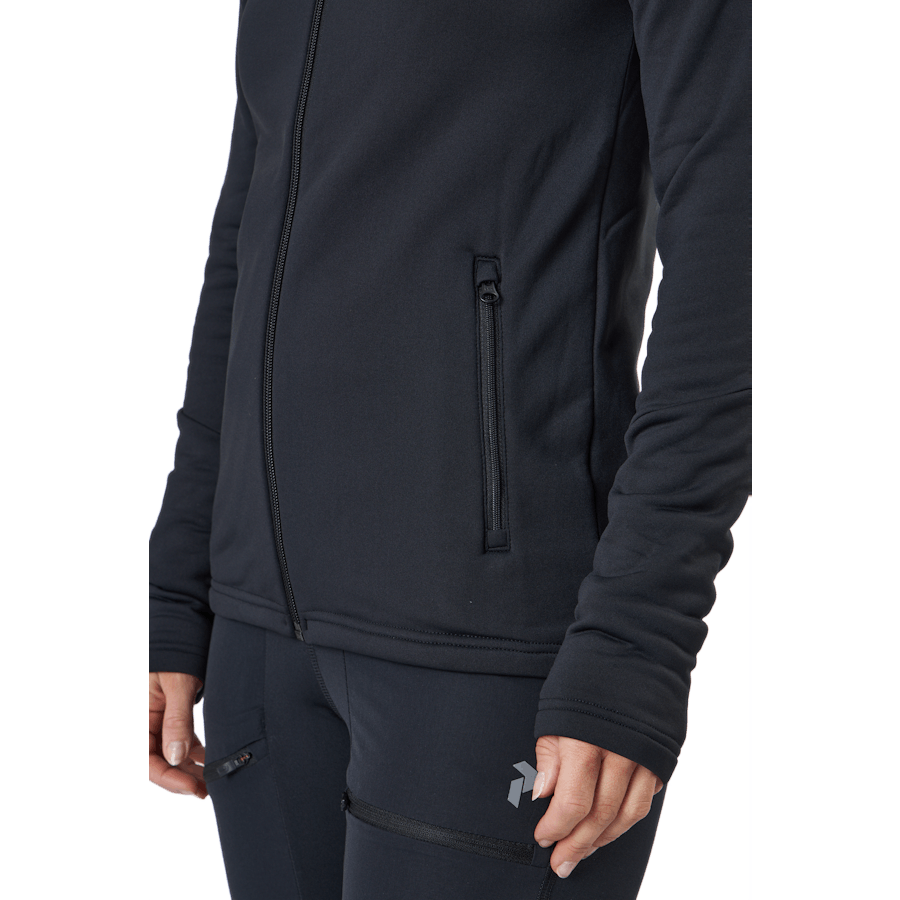 W Rider Zip Hood Black