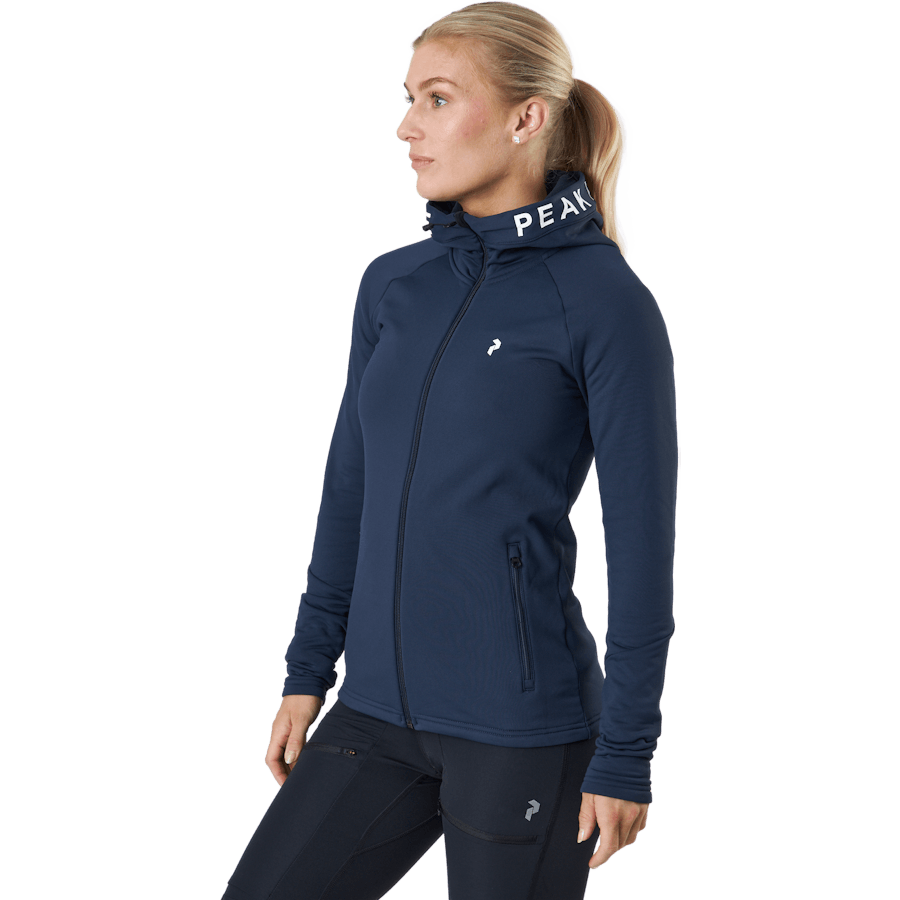 W Rider Zip Hood Blue Shadow