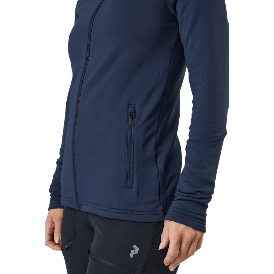 W Rider Zip Hood Blue Shadow