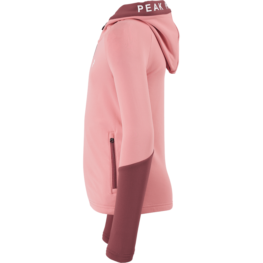 Junior Rider Zip Hood Warm Blush/rose Brown