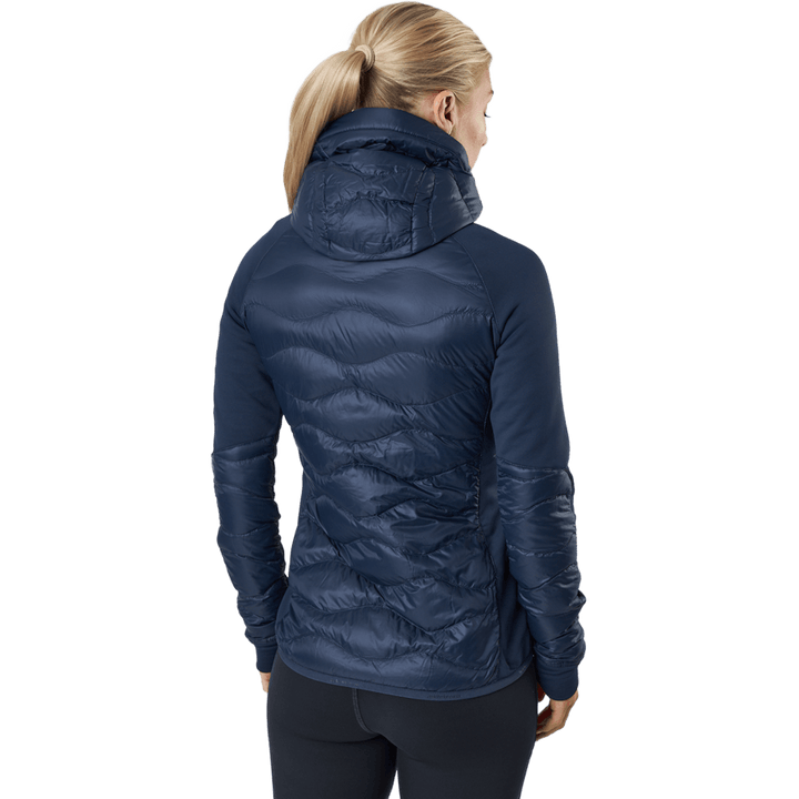 W Helium Down Hybrid Hood Blue Shadow