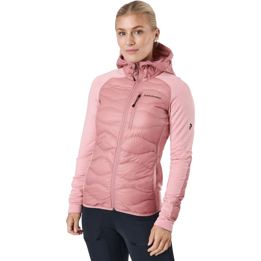 W Helium Down Hybrid Hood Warm Blush