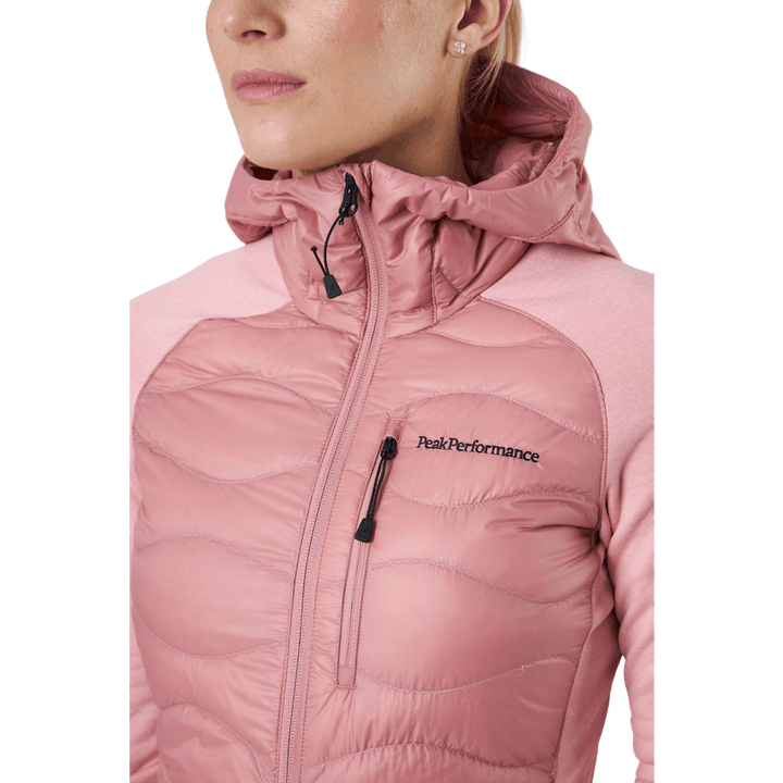 W Helium Down Hybrid Hood Warm Blush