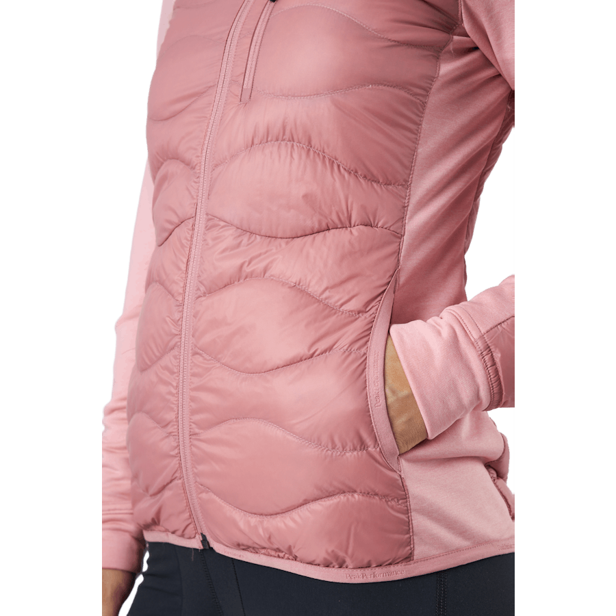 W Helium Down Hybrid Hood Warm Blush
