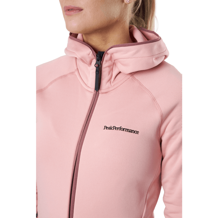 W Chill Light Zip Hood Warm Blush/rose Brown