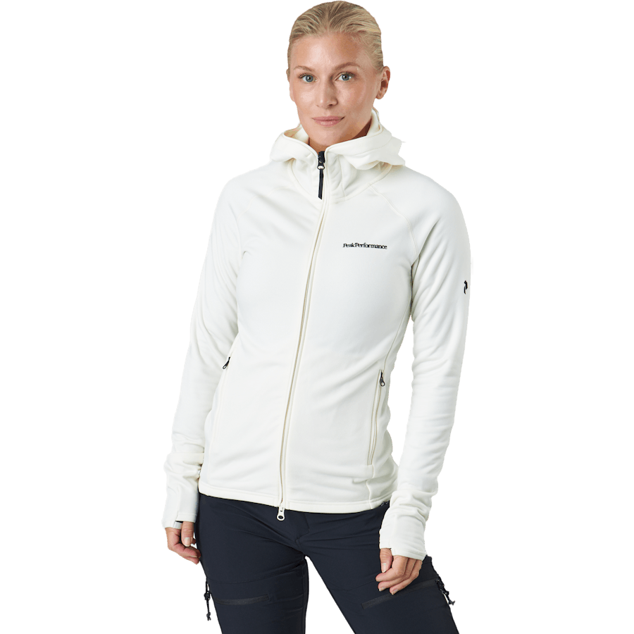 W Chill Light Zip Hood Vintage White