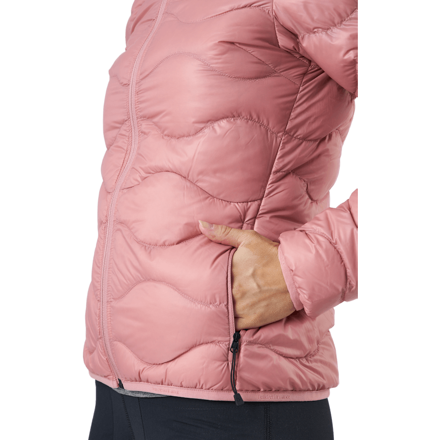 W Helium Down Hood Jacket Warm Blush
