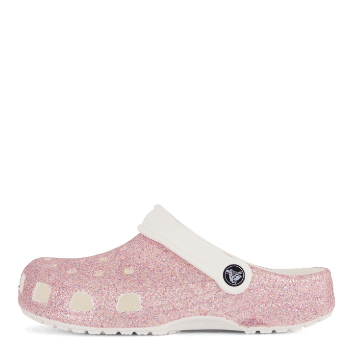 Classic Glitter Clog K White/Rainbow