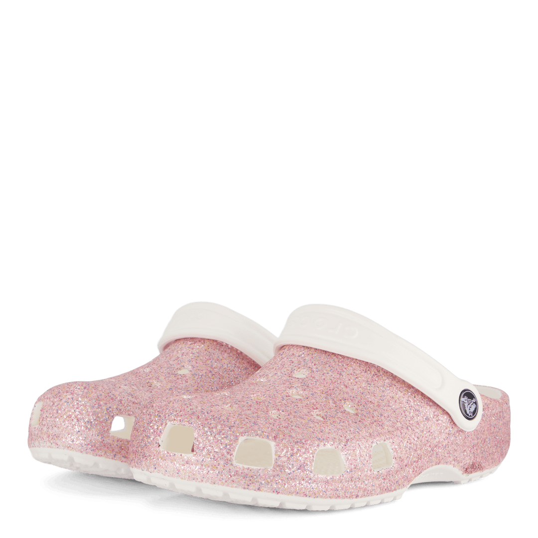 Classic Glitter Clog K White/Rainbow